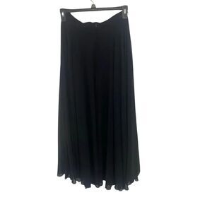 NWT Chicwish medium long layer black flowy maxi skirt zipper back